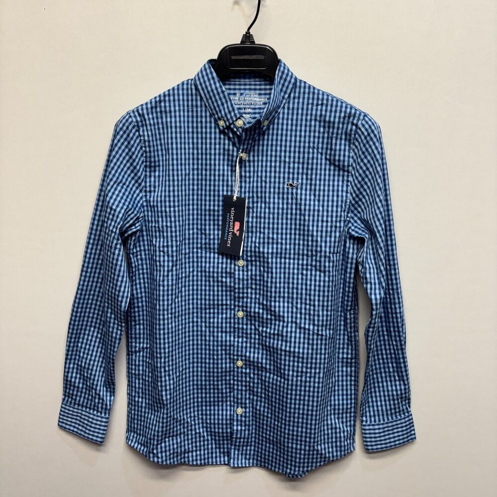 NWT Vineyard Vines Boy Youth OTG Performance Whale Shirt Size Large D118 -18